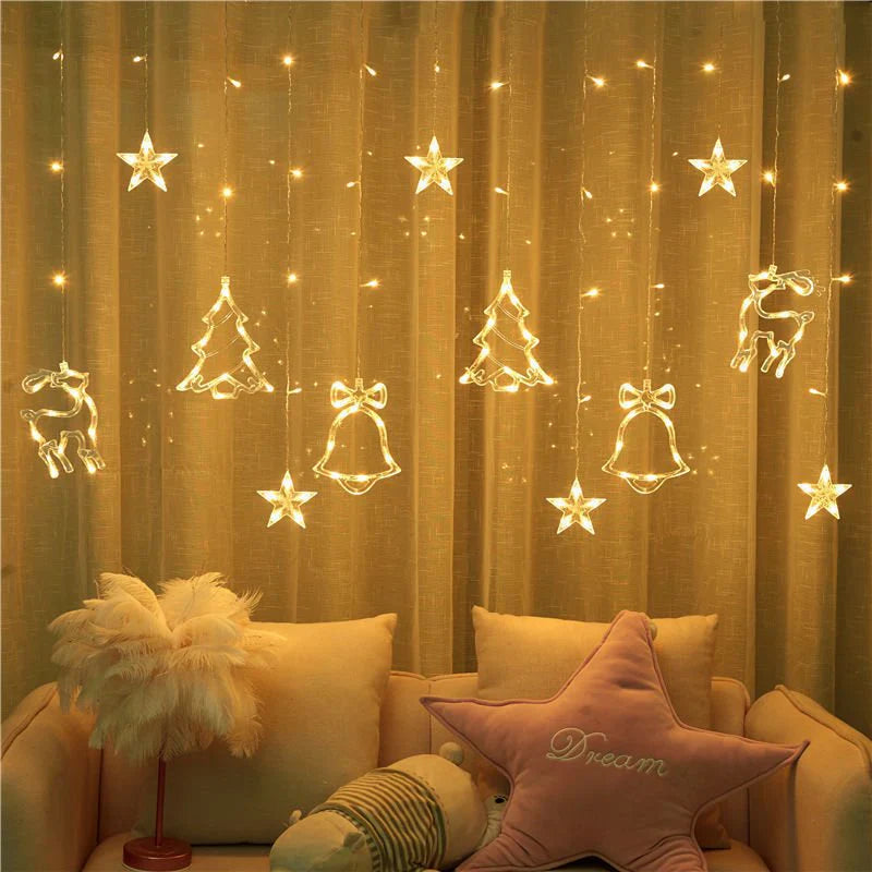 Decorate Christmas Tree Hanging Lamp Room Bedroom